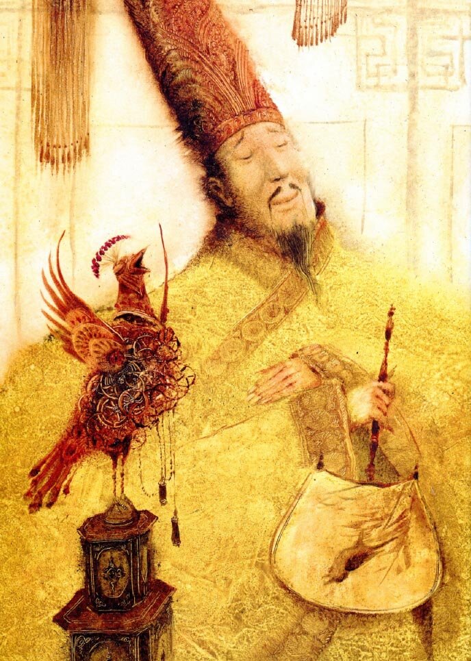Иллюстрации Игоря Олейникова к сказке «Император и соловей»
