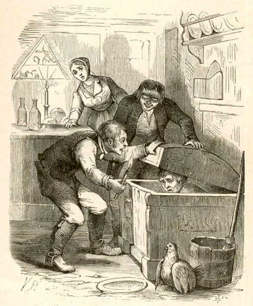 Иллюстрации Вильхельма Педерсена к сказке «Маленький Клаус и Большой Клаус»