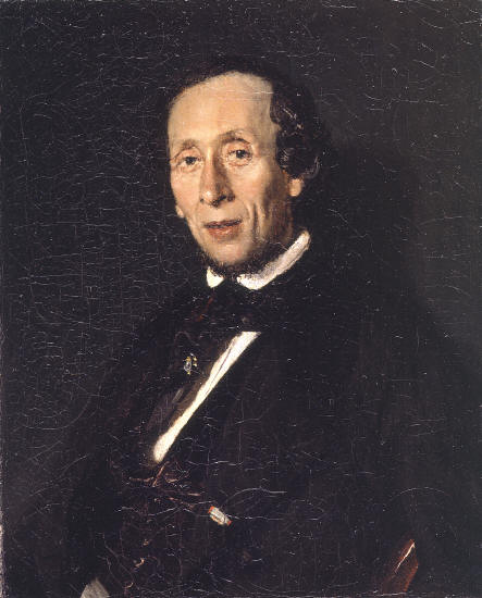 Портрет Х.К. Андерсена (1847 г.). Художник Кристиан Альбрехт Дженсен (1792—1870)