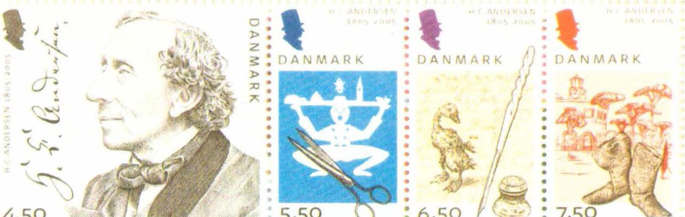 Серия марок с изображением поделок Х.К. Андерсена. Из архива Л.Ю. Брауде