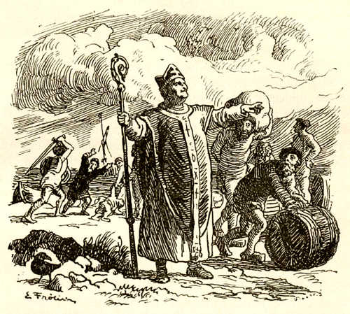 Иллюстрации Лоренца Фрюлиха к сказке «Епископ Бьёрглумский и его родичи»