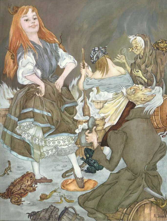 Иллюстрации Адриенны Сегур к сказке «Девочка, которая наступила на хлеб»