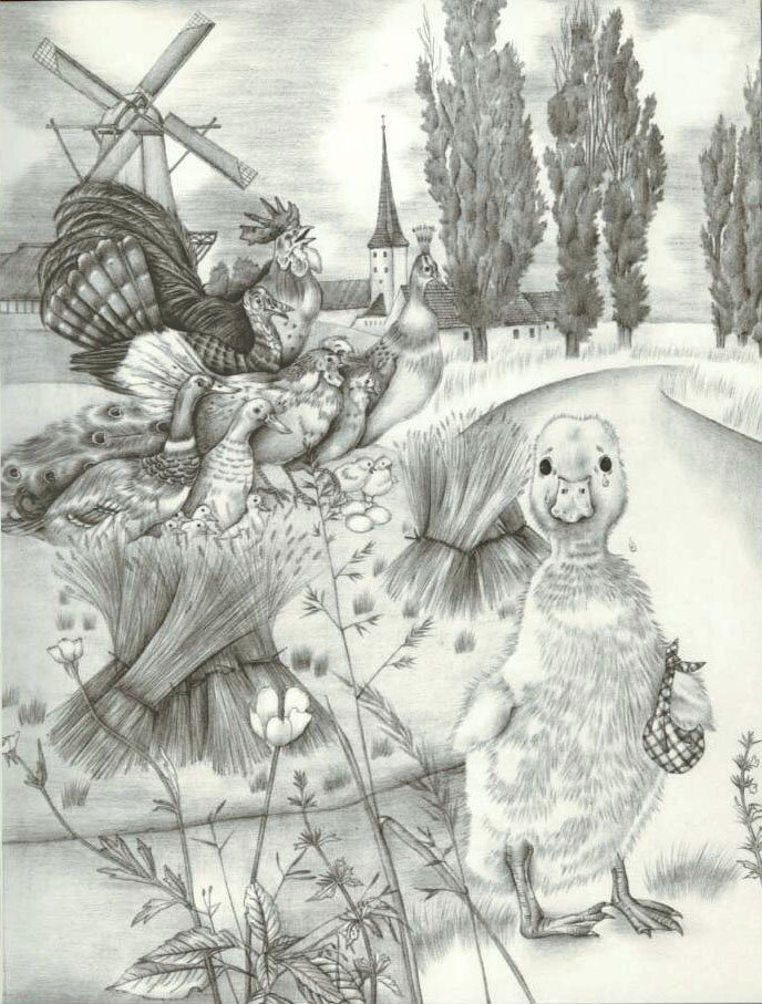 Иллюстрации Адриенны Сегур к сказке «Гадкий утенок»