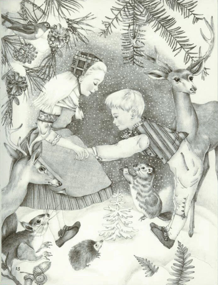 Иллюстрации Адриенны Сегур к сказке «Ель»