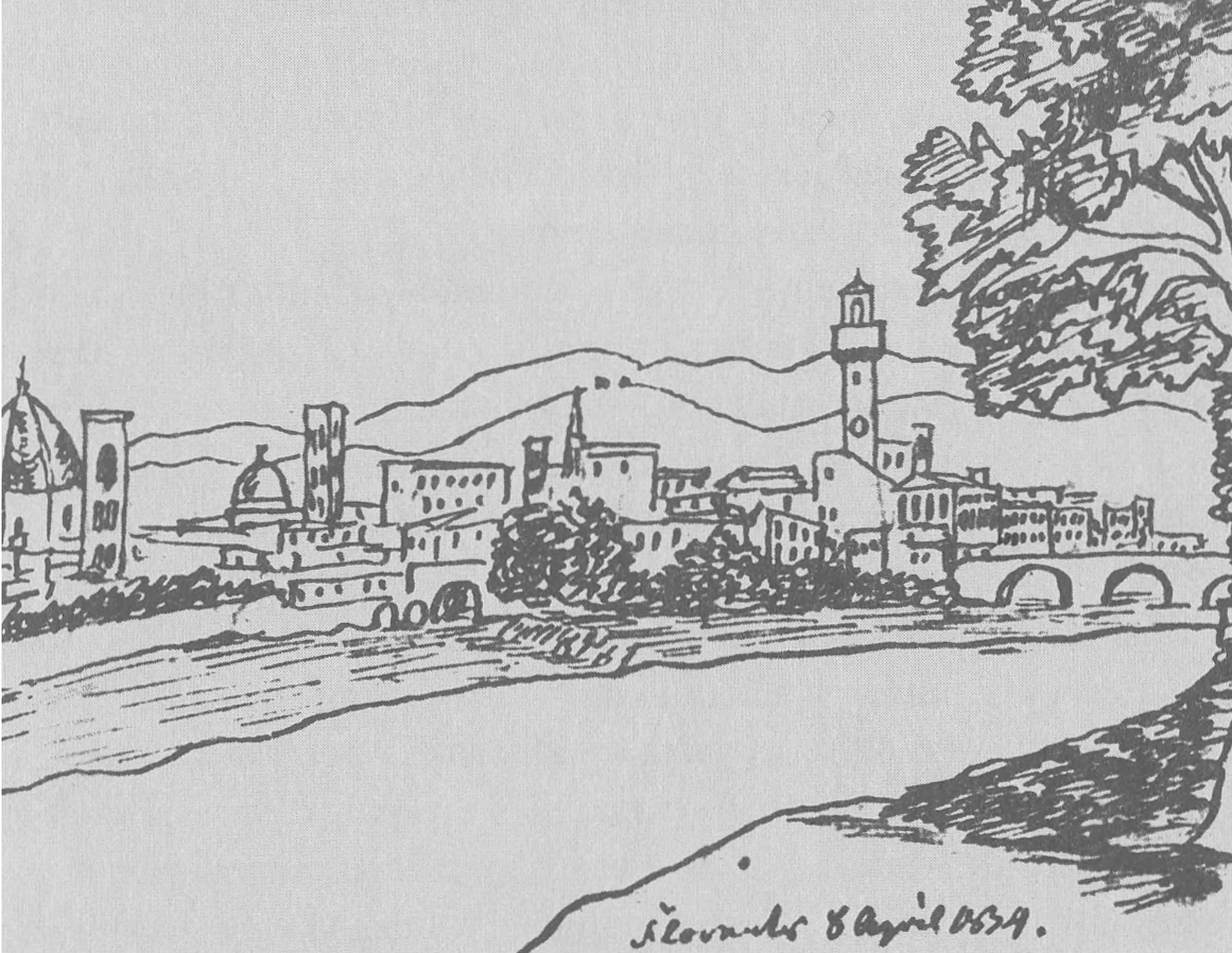 Флоренция. 1834. Рисунок Х.К. Андерсена