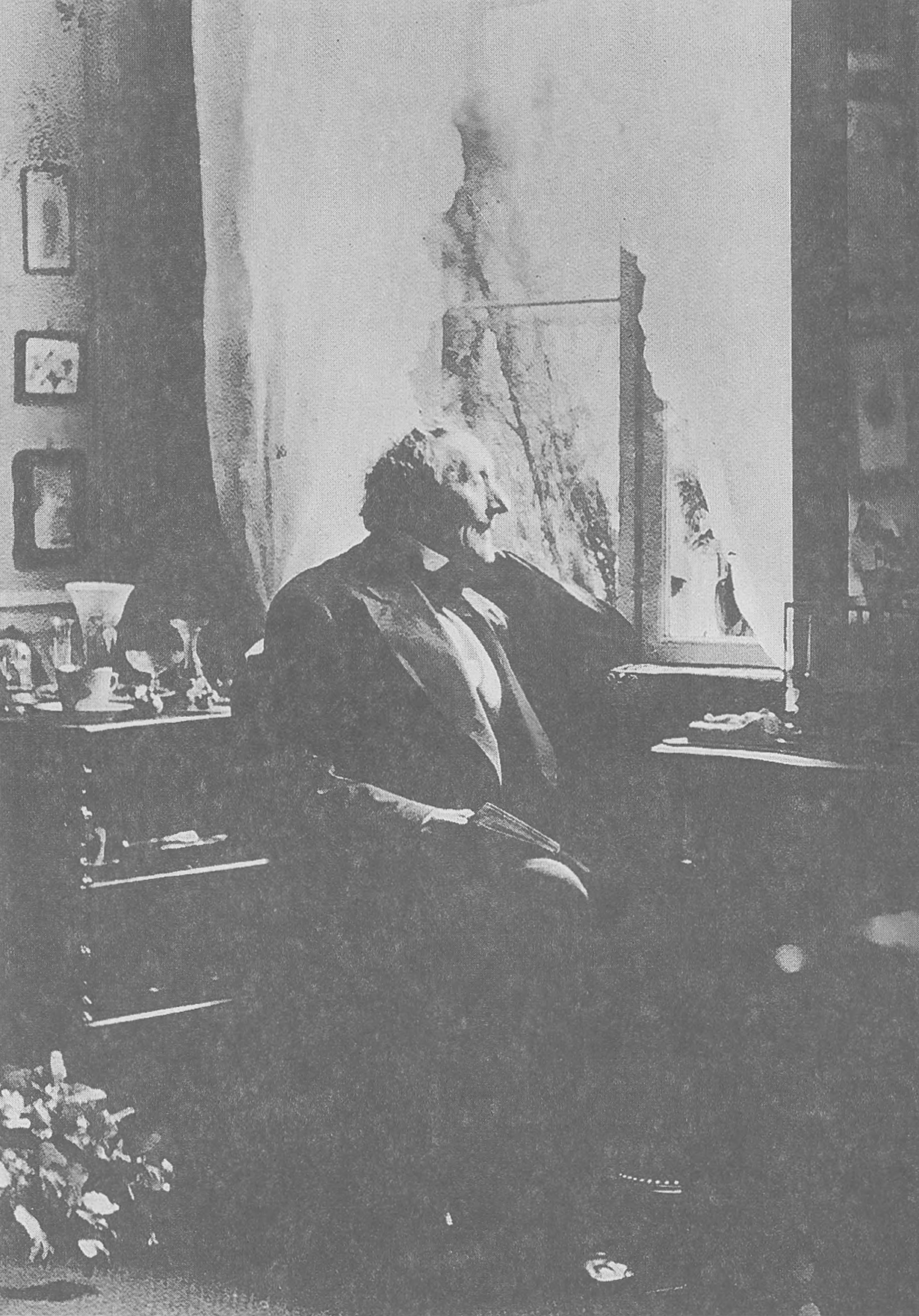 Х.К. Андерсен у себя дома 21 мая 1874. Фотография