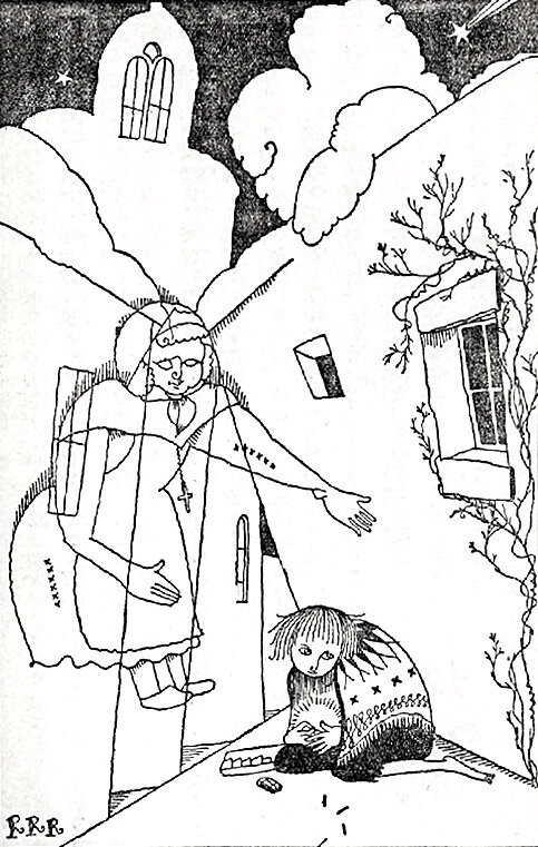 Иллюстрации Takeo Takei к сказке «Девочка со спичками»