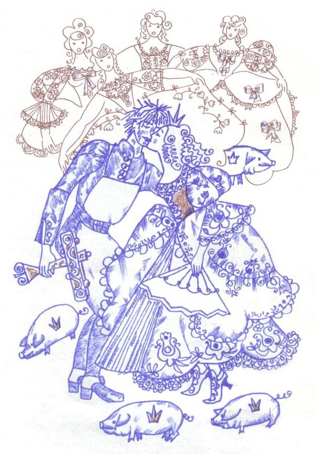Иллюстрации Тамары Юфа к сказке «Свинопас»
