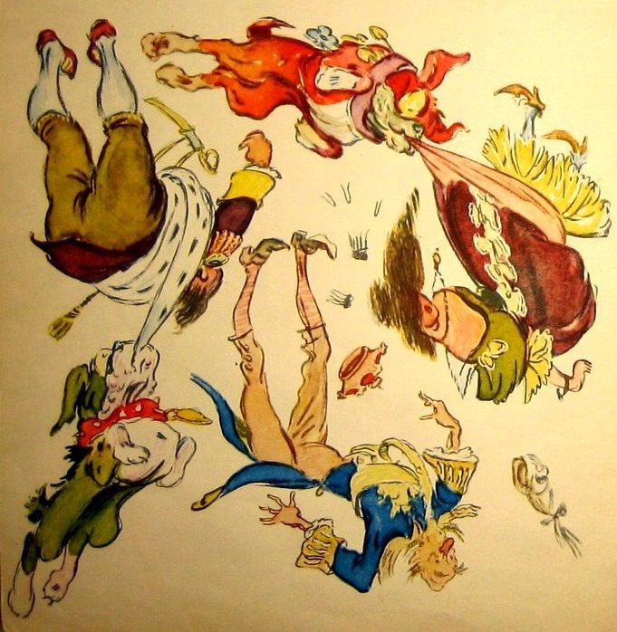Иллюстрации Виктора Таубера к сказке «Огниво»