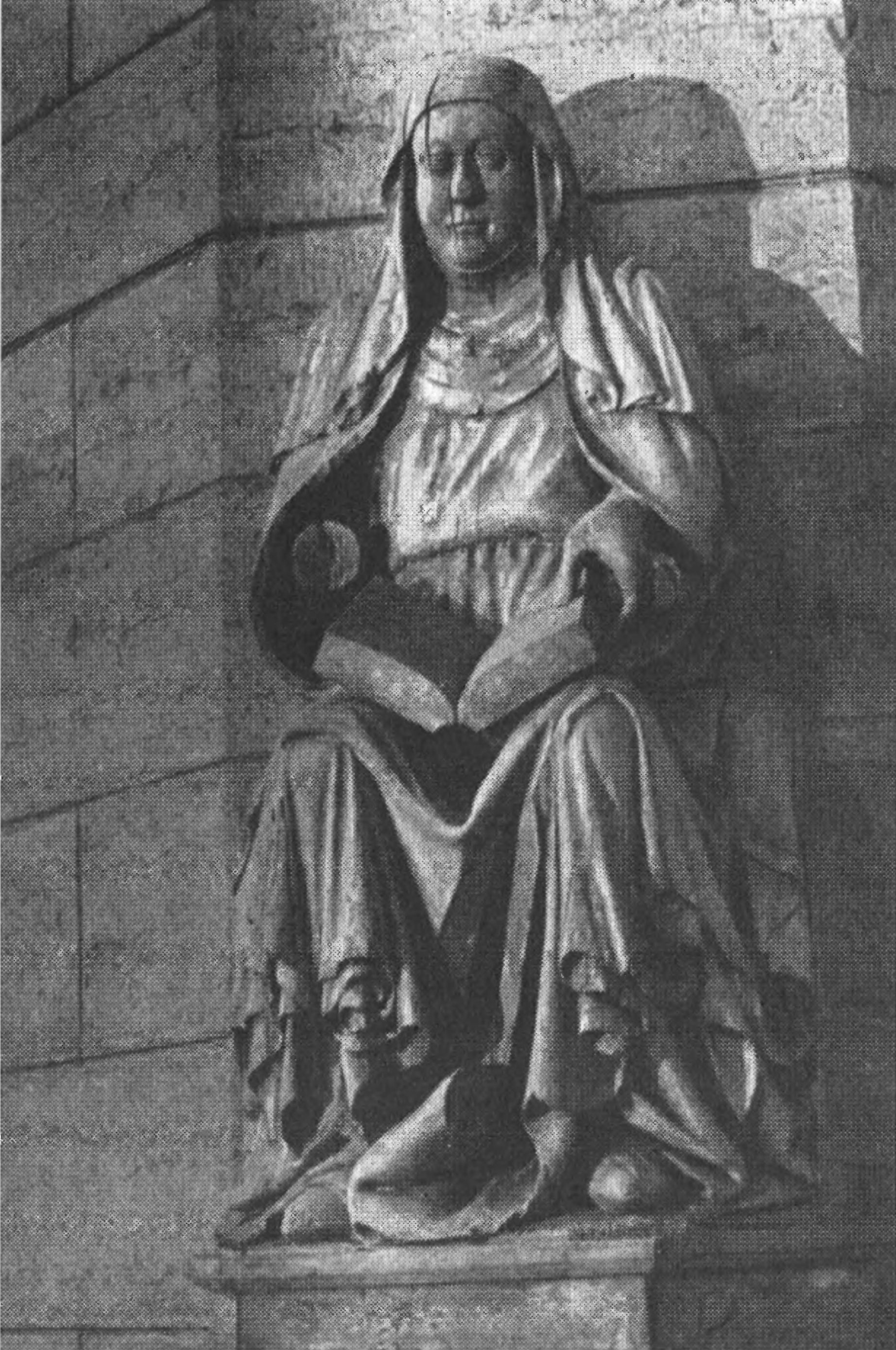 Монастырская статуя Святой Биргитты. Завезена в Швецию в начале XIV века