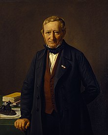 Портрет Йонаса Коллина работы Константина Хансена. 1851 год
